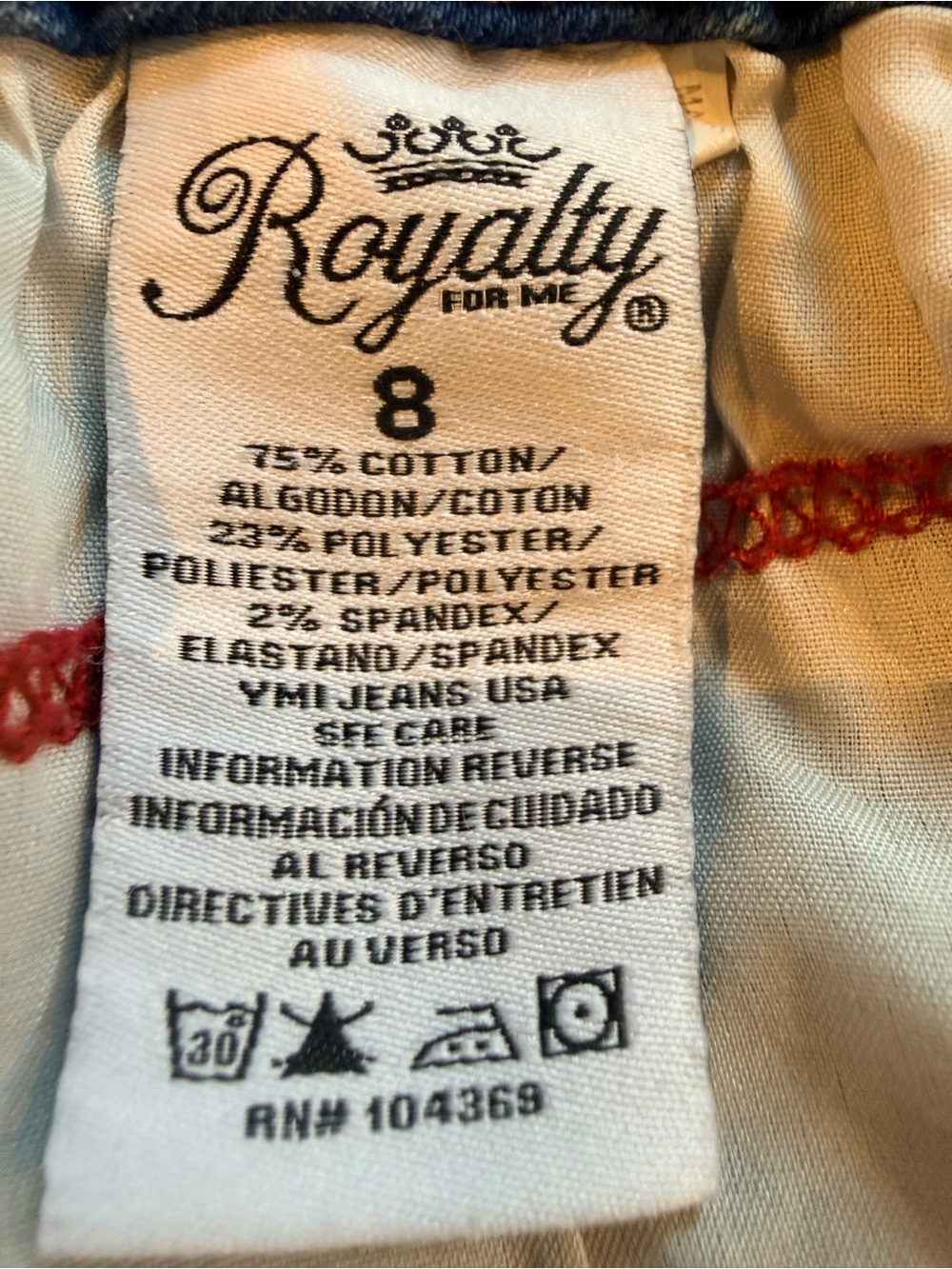 Royalty For Me Distressed Light Blue Denim Shorts Jorts Size 8 - Picture 4 of 6